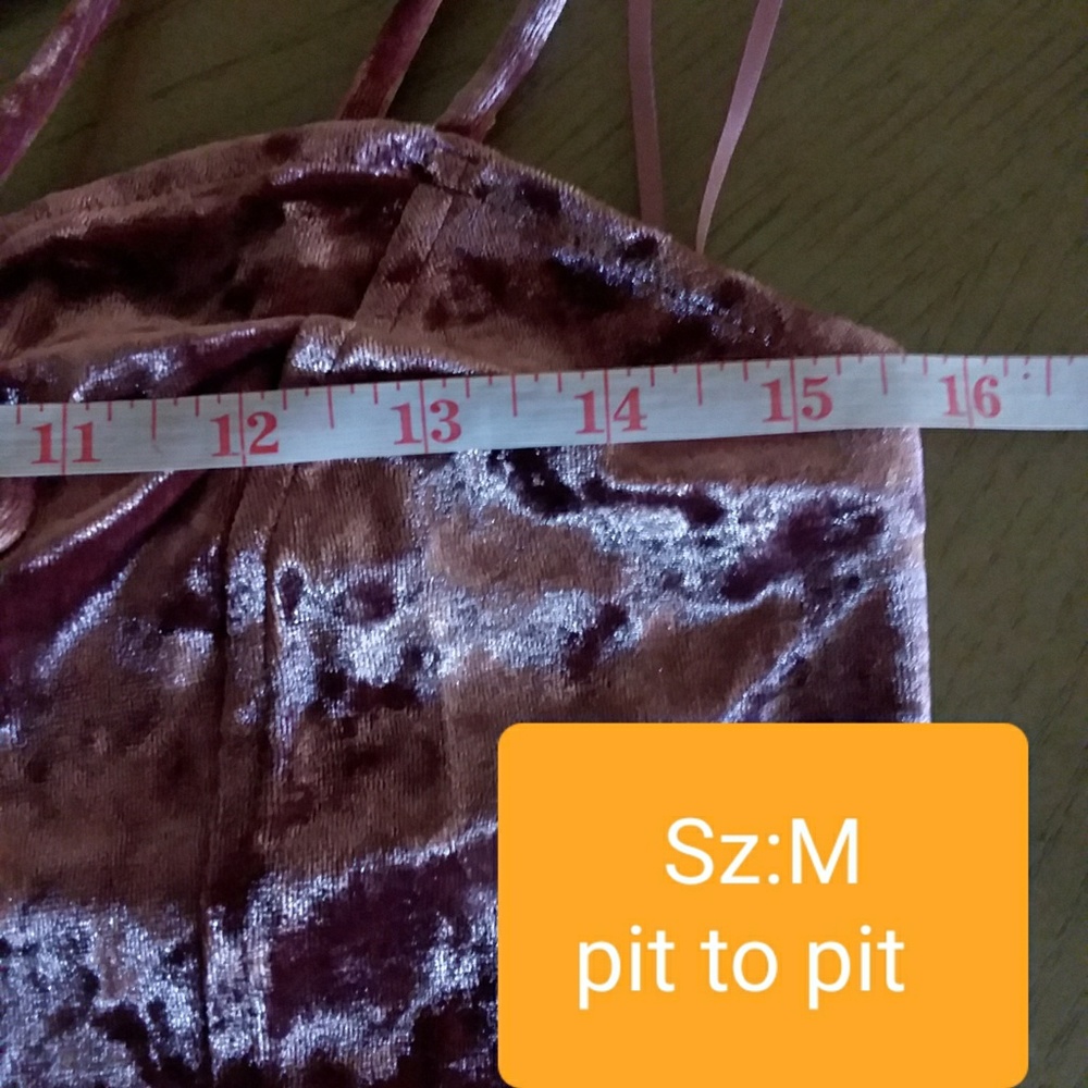 NWT Aliana | pink velvet top - Picture 6 of 8